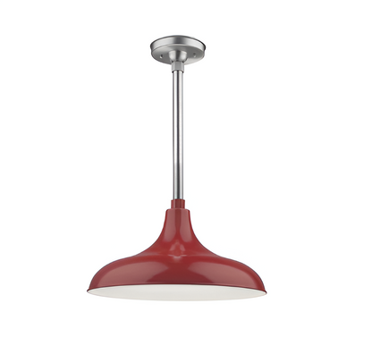 Millennium RMWHS17-SR | One Light Pendant, Warehouse Shade in Satin Red