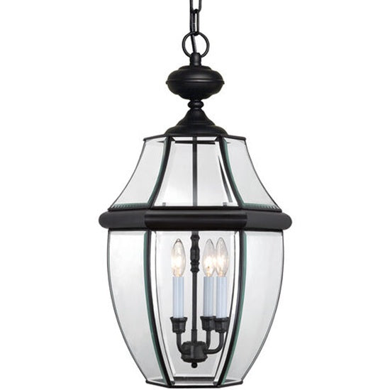 Quoizel NY1179K | Newbury 3 Light 13 inch Mystic Black Outdoor Hanging Lantern