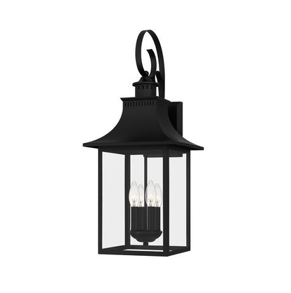 Quoizel CCR8412K | Chancellor 4 Light 28 inch Mystic Black Outdoor Wall Lantern