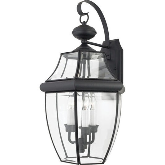 Quoizel NY8318K | Newbury 3 Light 23 inch Mystic Black Outdoor Wall Lantern