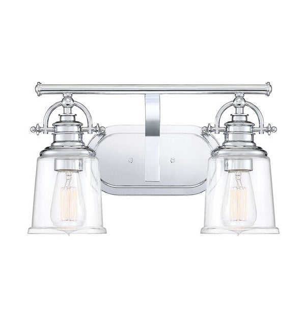 Quoizel GRT8602C | Grant 2 Light 16 inch Polished Chrome Bath Light Wall Light, Medium