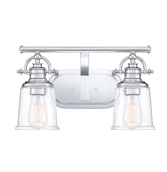 Quoizel GRT8602C | Grant 2 Light 16 inch Polished Chrome Bath Light Wall Light, Medium