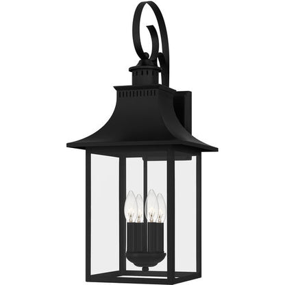 Quoizel CCR8412K | Chancellor 4 Light 28 inch Mystic Black Outdoor Wall Lantern