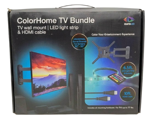 Tzumi 8307HD | Aura LED Color Home TV Mount Combo Pack