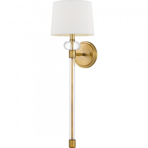 Quoizel QW4071WS | Barbour Single Light 27" Tall Wall Sconce in Weathered Brass