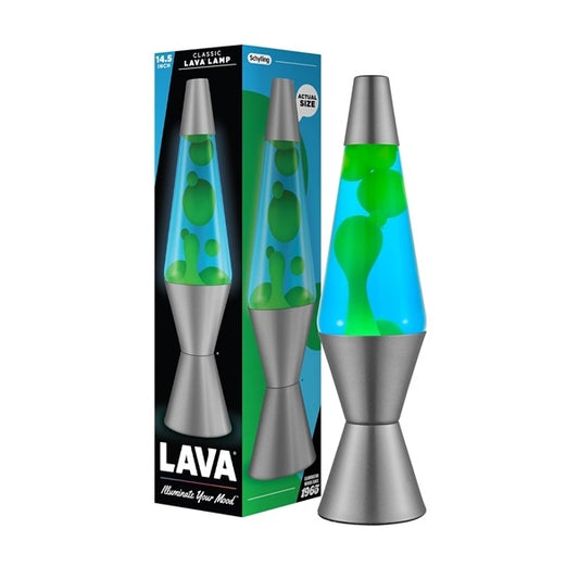 Lava Lite 2124 | Classic 14.5-Inch Lava Lamp – Yellow/Blue