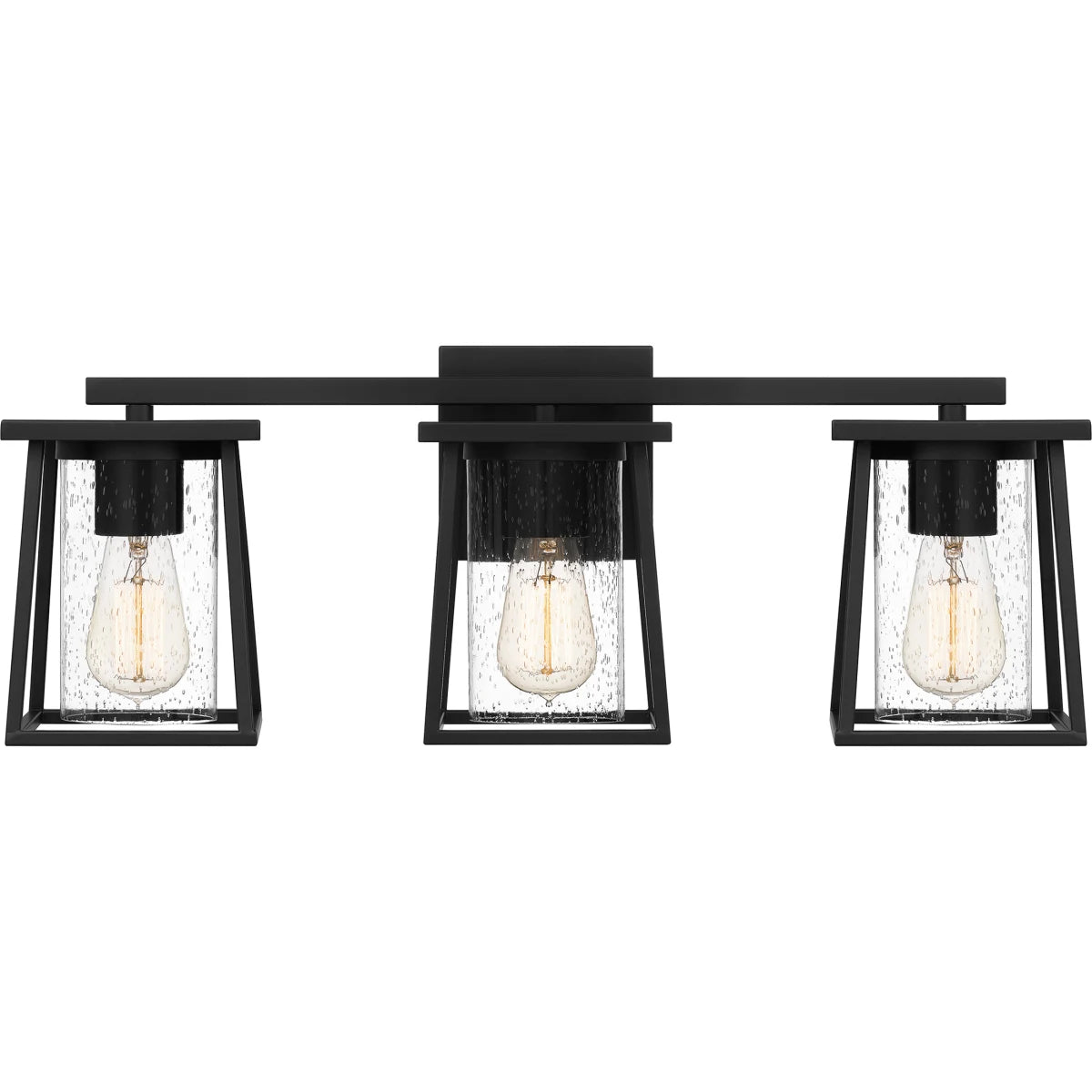 Quoizel LDG8624MBK | Lodge 3 Light 24" Wide Bathroom Vanity Light