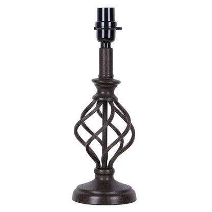 Better Homes & Gardens LB3615 | Metal Swirl Caged Accent Lamp Base, Bronze Finish