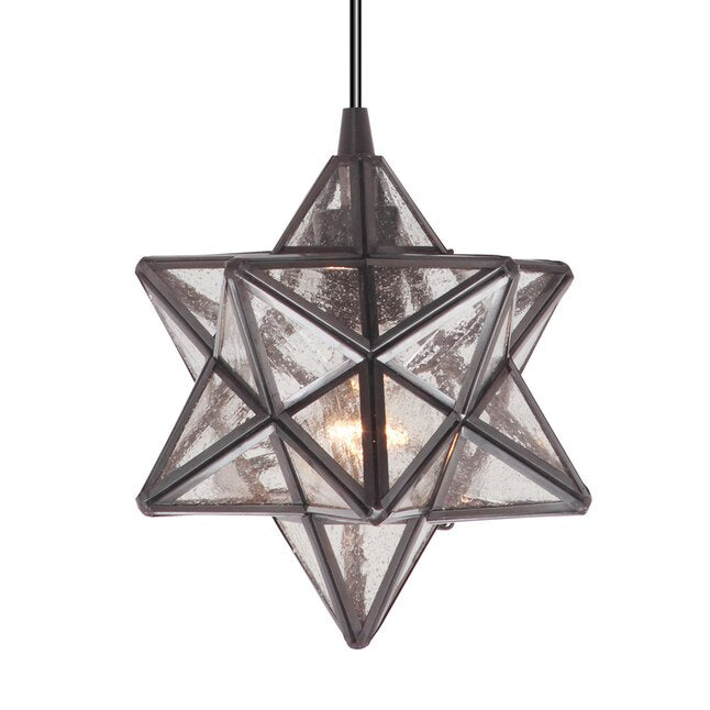 Worth Home PKN-4724 | Brushed Bronze Moravian Star Instant Pendant Recessed Can Conversion Kit