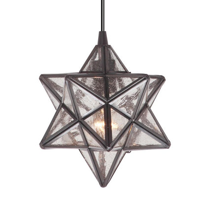 Worth Home PKN-4724 | Brushed Bronze Moravian Star Instant Pendant Recessed Can Conversion Kit