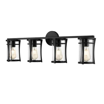OVE Decors Joakim 4-Light Wall-Mount Vanity Light, Black