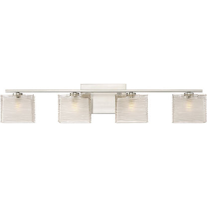 Quoizel WCP8604BN | Westcap 4 Light 32 inch Brushed Nickel Bath Light Wall Light, Extra Large