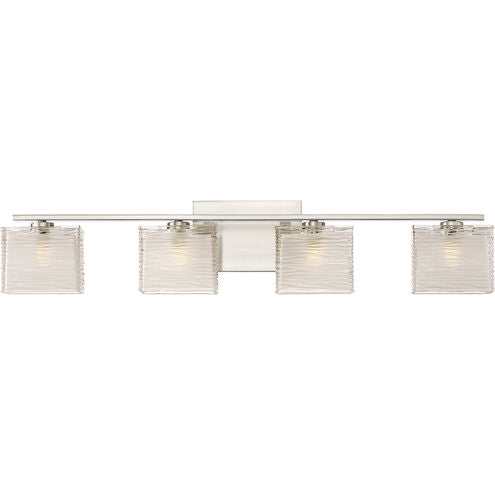 Quoizel WCP8604BN | Westcap 4 Light 32 inch Brushed Nickel Bath Light Wall Light, Extra Large