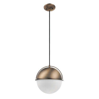 Globe Electric 1005 173 590 | York 1-Light Matte Gold Pendant Lighting with Frosted Glass Shade