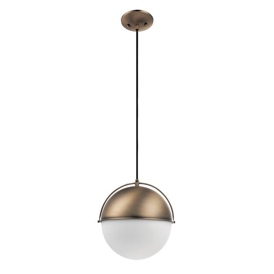 Globe Electric 1005 173 590 | York 1-Light Matte Gold Pendant Lighting with Frosted Glass Shade