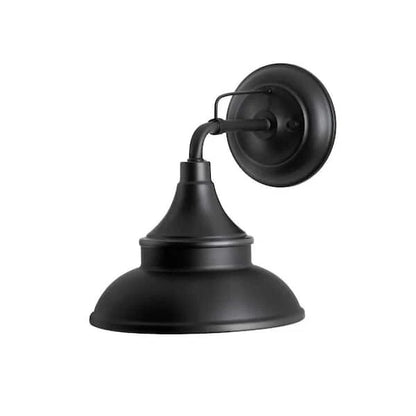 Hampton Bay 1005 027 913 | Wetherby 11 in. Black Barn Outdoor Wall Light Sconce