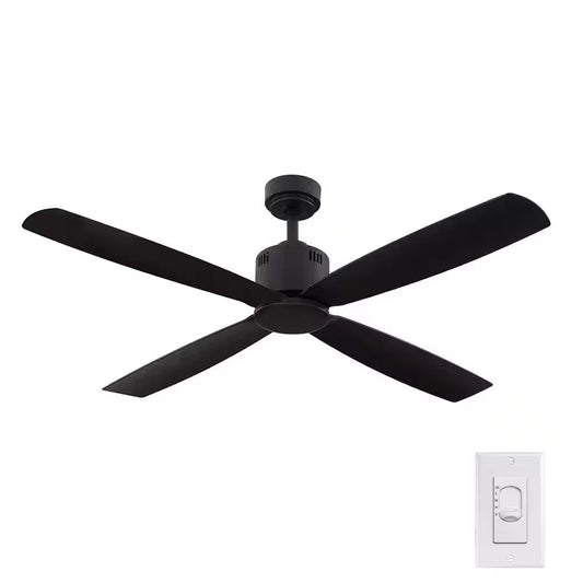 Home Decorators Collection 1004 292 211 | Kitteridge 52 in. Indoor/Outdoor Matte Black Ceiling Fan
