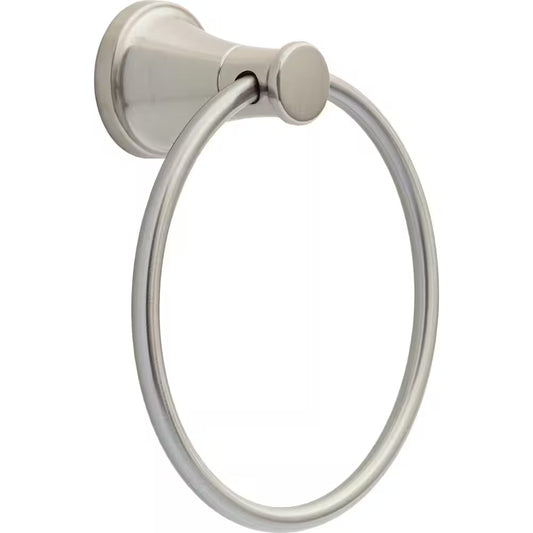Delta CSA46-BN | Casara Wall Mount Round Closed Towel Ring Bath Hardware Accessory in Brushed Nickel