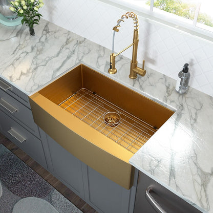 30" x 21" x 10" Gold Kitchen Sink | AF3021G
