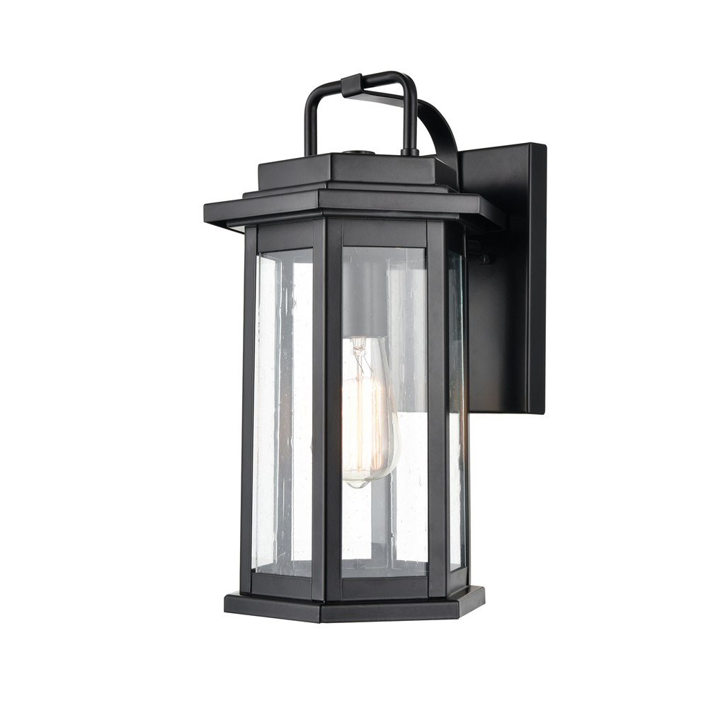 Millennium 2683-PBK | Ellis 15" Tall Outdoor Wall Sconce in Powder Coat Black
