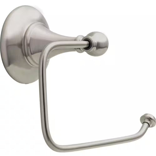 Delta GRE51-BN | Greenwich II Wall Mount Euro Single Post Toilet Paper Holder Bath Hardware Accessory in Brushed Nickel
