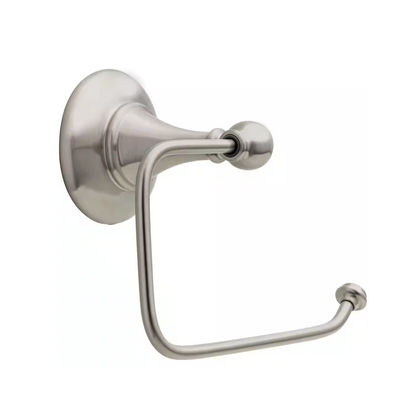 Delta GRE51-BN | Greenwich II Wall Mount Euro Single Post Toilet Paper Holder Bath Hardware Accessory in Brushed Nickel