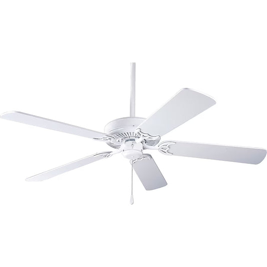 Progress Lighting P2501-30W | AirPro Builder 52-in Downrod or Flush Mount White with White Blades Ceiling Fan Light Kit Compatible ( 5 -Blade )