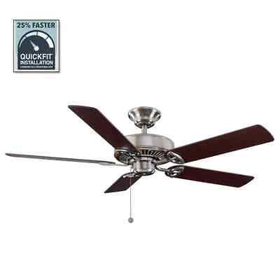Hampton Bay 32769 | Farmington 52 in. Indoor Brushed Nickel Ceiling Fan