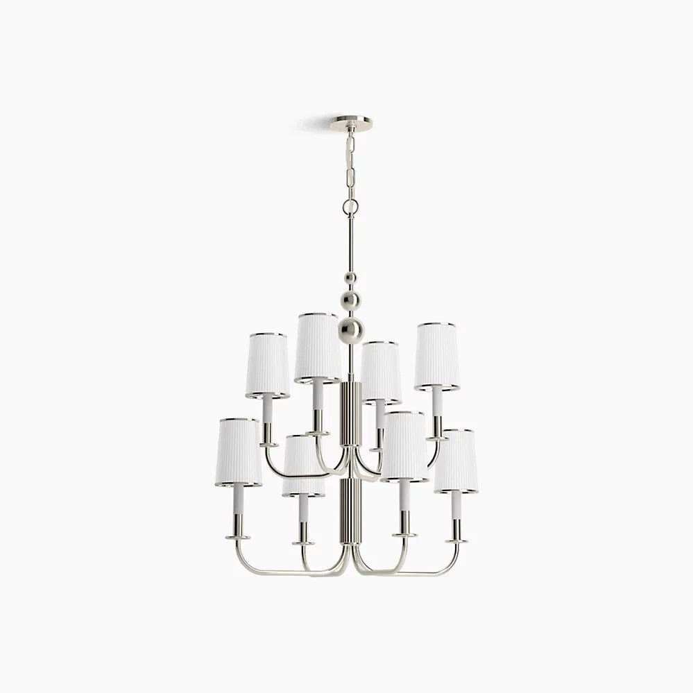Kohler Lighting 27442-CH08-SNL | Tresdoux 8 Light 24" Wide Chandelier - Polished Nickel