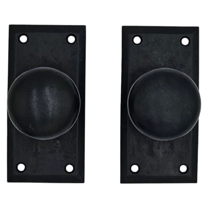 Signature Hardware Marwick Rectangular Solid Bronze Passage Set - Knob w/Spring assistance - No