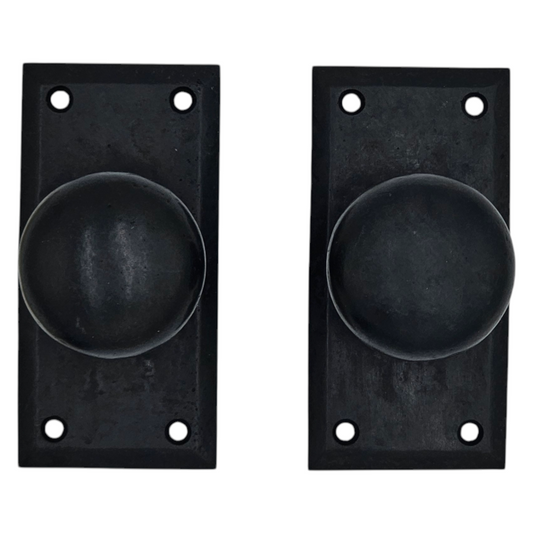 Signature Hardware Marwick Rectangular Solid Bronze Passage Set - Knob w/Spring assistance - No