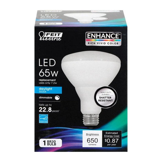 Feit Electric BR30DM | Daylight 120V 5000K 650 lm. BR30 E26 LED Bulb 65W