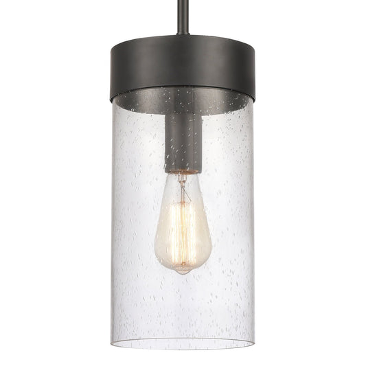 Park Harbor PHPL3501MB | Hanzell 6" Wide Mini Pendant in Matte Black