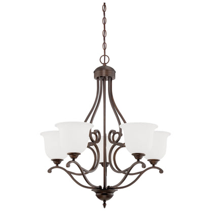Millennium 1555-RBZ | Courtney Lakes 5 Light Chandelier Ceiling Fixture in Rubbed Bronze