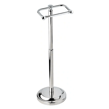 Delta 132851-PC | Silverton Telescoping Free-Standing Pedestal Toilet Paper Holder Bath Hardware Accessory in Polished Chrome