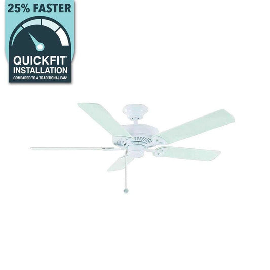 Hampton Bay 1001 320 428 | Farmington 52 in. Indoor Matte White Ceiling Fan
