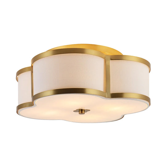JONATHAN Y Lighting Quatrefoil 4 Light 18" Wide LED Semi-Flush Ceiling Fixture