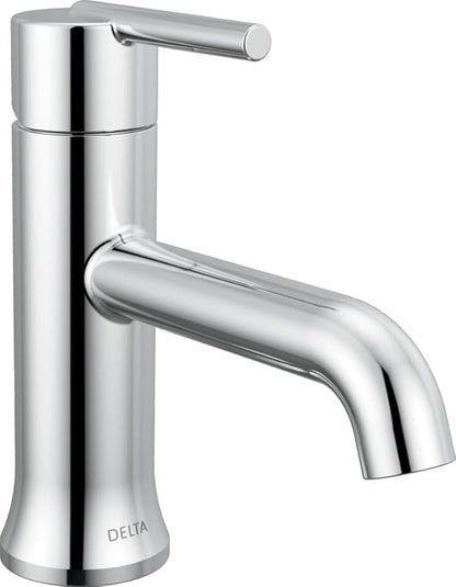Delta 559LF-MPU | Single Hole Bathroom Faucet with Metal Push Pop-Up Drain Assembly