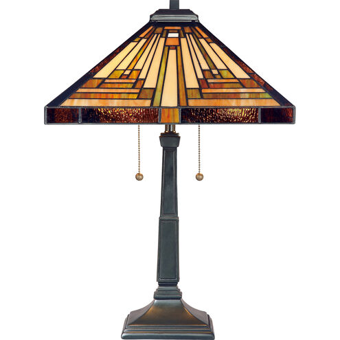 Quoizel TF885T | Stephen 23 inch 75 watt Vintage Bronze Table Lamp Portable Light, Naturals