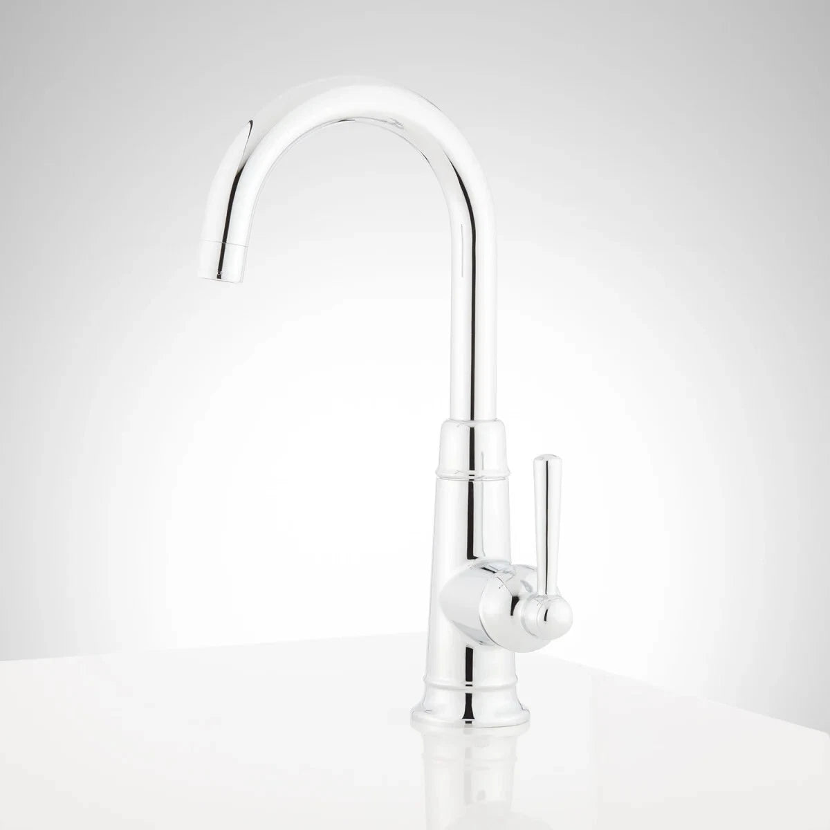 Signature Hardware SHXCHA103CP | Hartfield Single-Hole Bar Faucet – Polished Chrome, Brass Construction