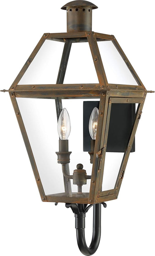 Quoizel RO8311Z | Rue De Royal 2 Light 24 inch Industrial Bronze Outdoor Wall Lantern