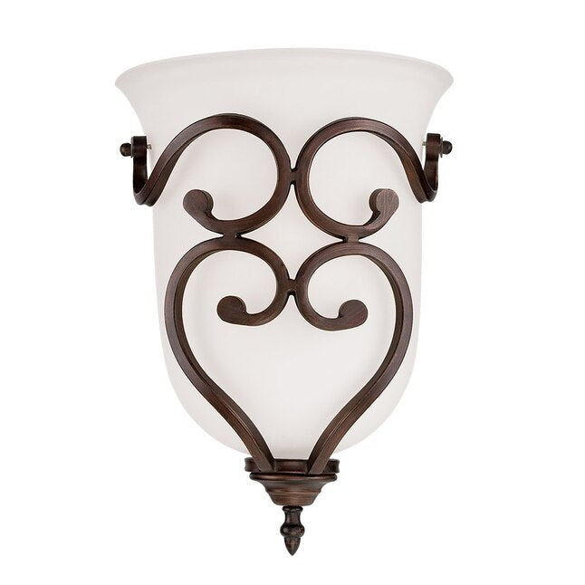 Millennium 1561-RBZ | Courtney Lakes 1 Light Wall Sconce in Rubbed Bronze