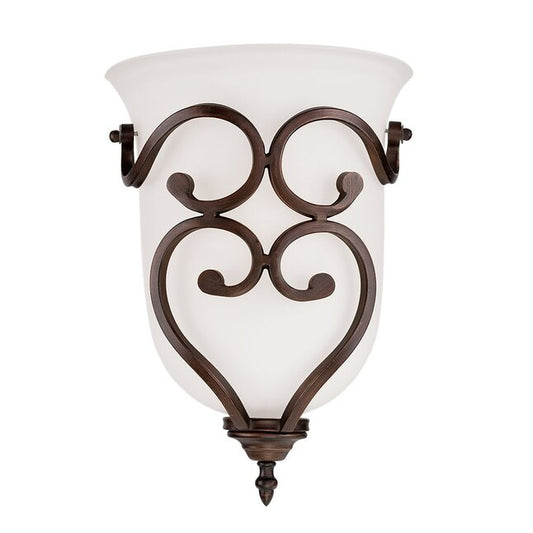 Millennium 1561-RBZ | Courtney Lakes 1 Light Wall Sconce in Rubbed Bronze