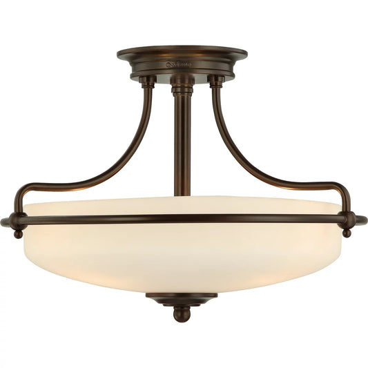 Quoizel GF1717PN | Griffin 3 Light 17" Wide Semi-Flush Mount Ceiling Light