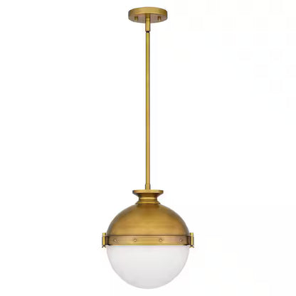 DSI Lighting 1006 106 530 | Mixon 1-Light Aged Brass Pendant with Opal Glass