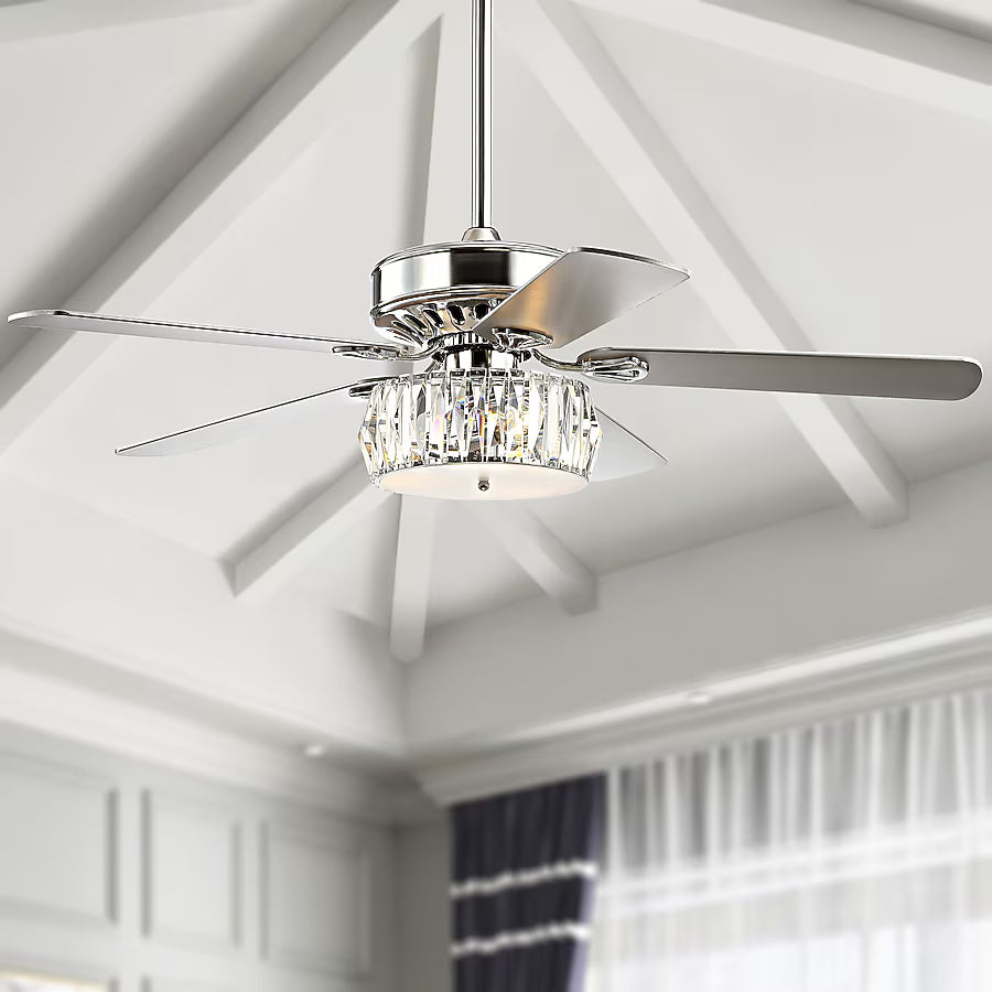 JONATHAN Y Lighting JYL9706A | Mandy 52" 5 Blade LED Indoor Ceiling Fan with Remote Control