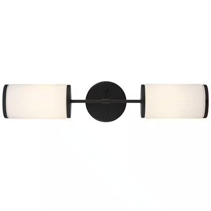 GlucksteinElements 38680-HBCB | Ashbury 24 in. 2-Light Black Vanity Light