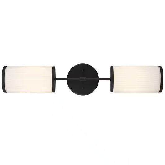 GlucksteinElements 38680-HBCB | Ashbury 24 in. 2-Light Black Vanity Light