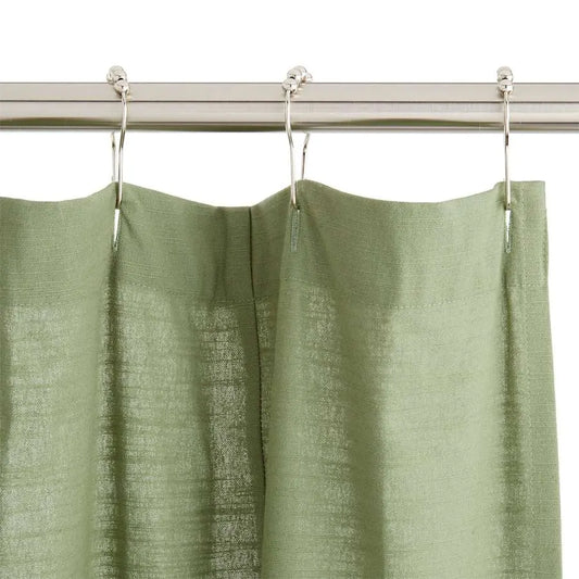 Signature Hardware 168 x 70 Cotton Shower Curtain in Sage Green