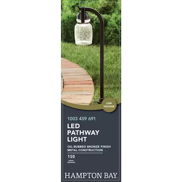 Hampton Bay 1003 459 691 | Auburn 150 Lumen Oil Rubbed Bronze Integrated LED Weather Resistant Outdoor Landscape Path Light